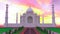 3D RENDER palace ILLUSTRATION Taj Mahal - UNESCO World Heritage Site - Agra, India