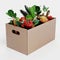 3D Render of Paper Box with Vegetable