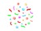 3D Render Party Confetti set. Symbol of fun, celebration, surprise. Vector illustration