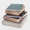 3D Render of Pile of Books