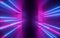 3d render, pink blue neon lines, geometric shapes, virtual space, empty room, ultraviolet light, 80`s style, retro disco, fashion