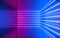 3d render, pink neon lines, corner inside empty room, virtual space, ultraviolet light, 80`s style, retro disco club interior,