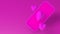 3d render. Pink phone and like heart icons on pink background