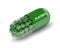 3D render of placebo pill with granules over white