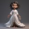 3d Render Plastic Cartoon Of Harper In Nightgown