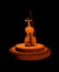 3D render of podium with violin and bow in spot light on black background. Solo performance