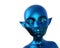 3d render. Portrait of a blue elf on a white background.