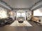 3d render postmodern living room