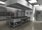 3d render of professional restaurant kitchen inter