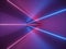 3d render, purple abstract background, ultraviolet light, laser rays inside tunnel, virtual reality empty room, pink blue diagonal