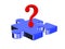 3D Render Puzzle question illustration stock photo