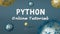3d render of Python online training advertisement. Programming tutorial. Coding concept. Python language e-learning. Online