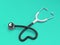 3d Render Realistic Medical Stethoscope on Color Background