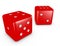 3d Render of a Red Pair of Dice
