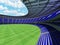 3D render of a round Australian rules football stadium with blue seats