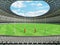 3D render of a round Australian rules football stadium with white seats