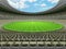 3D render of a round cricket stadium with grey green seats