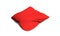 3d render of Royal red velvet pillow isolated on white backgroun