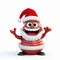 3d Render Of Santa Claus Character With Red Nose And Santa Hat
