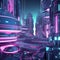 3d render of a sci fi modern futurist city illustration generative AI