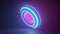 3d render, seamless animation of pink blue neon donut, abstract background with glowing torus shape, looped intro, scanning rings