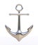 3d render of shiny steel chrome anchor