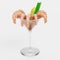 3D Render of Shrimp Cocktail