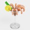 3D Render of Shrimp Cocktail