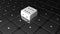 3D render six winner white dice