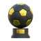 3d render soccer ball trophy isolated on white background