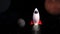 3D Render Space Traveler Rocket Jet Flying On Star Field Galaxy Space 3D Illustration