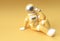 3d Render Spaceman Astronaut think, Disappointment, Tired Caucasian Gesture`s 3d illustration Design