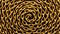 3d render, spiral shiny golden chain, abstract fashion background, unique wallpaper