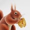 3D Render of Squirrel with Nut