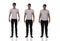 3D Render : standing male  body type ie. skinny type,muscular type,heavy weight