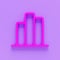 3d render of stat bar icon. Thin linear stat outline icon isolated on colour background. Line stat sign, symbol for web