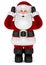 3d render of surprised Santa Claus over white