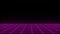 3D render synthwave wireframe net abstract background. Future retro line grid illustration