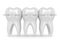 3d render of teeth with ceramic clear braces