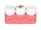 3d render of teeth with dental golden inlay filling