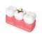 3d render of teeth with dental golden inlay filling