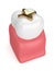 3d render of tooth with dental golden inlay filling