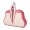 3d render of tooth with dental stainless steel post