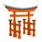 3d render of torii gate