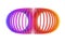 3D render of toy plastic colorful rainbow spiral spring