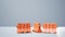 3D render traffic cones with white and orange stripes on white background, traffic cones