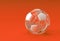 3D Render Transparent Football Illustration, Soccer Ball Design