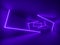 3d render, ultraviolet light, abstract background, violet neon lines, geometric shapes, virtual space, 80`s style, empty room