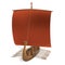 3d render of viking ship