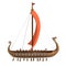 3d render of viking ship